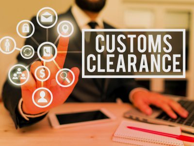 Writing note showing Customs Clearance. Business concept for documentations required to facilitate export or imports